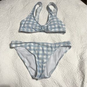 Cabana del Sol plaid‎ bikini top S bottom M